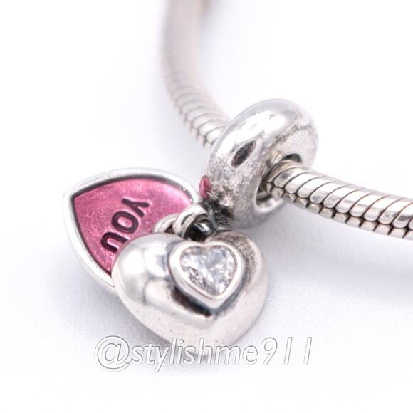 Authentic PANDORA You and Me Dangle - 791244CZ - Picture 2 of 13